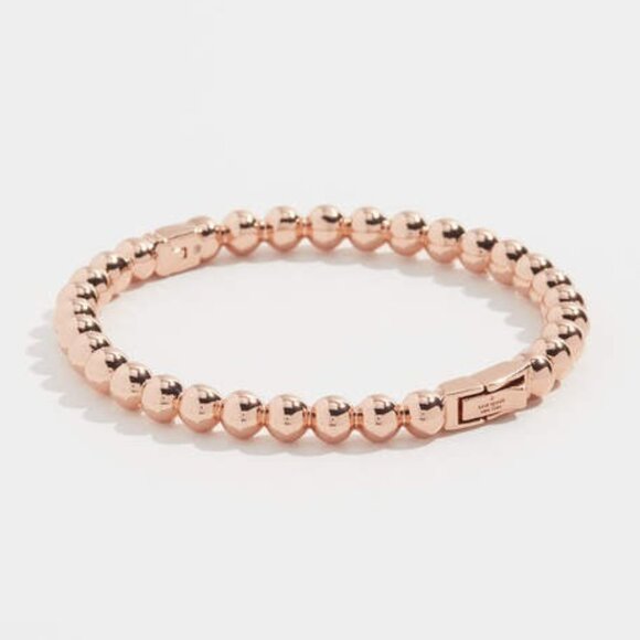 Kate Spade Golden Girl Ball Hinged Bangle Rose Gold - Picture 1 of 5